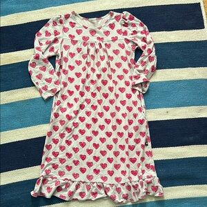 Sweet Bamboo Heart Blue Pink Nightgown